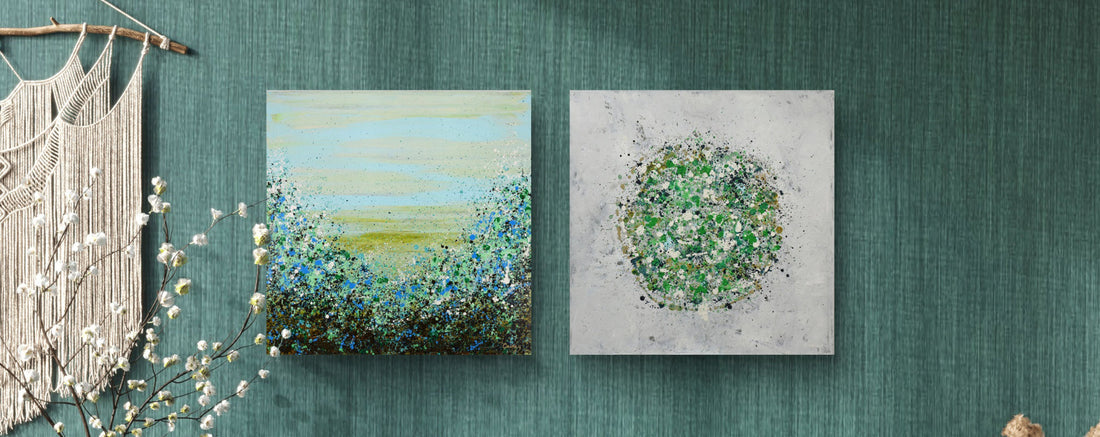 Better Together abstract painting pairings by Lisa Carney