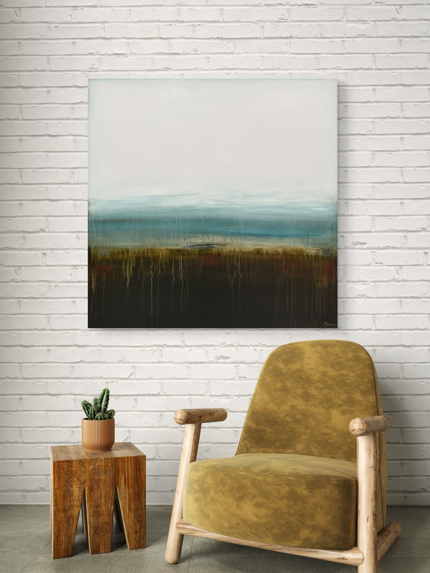 large canvas wall art and original hand painted canvas art  by modern abstract artists Canada - Lisa Carney 
