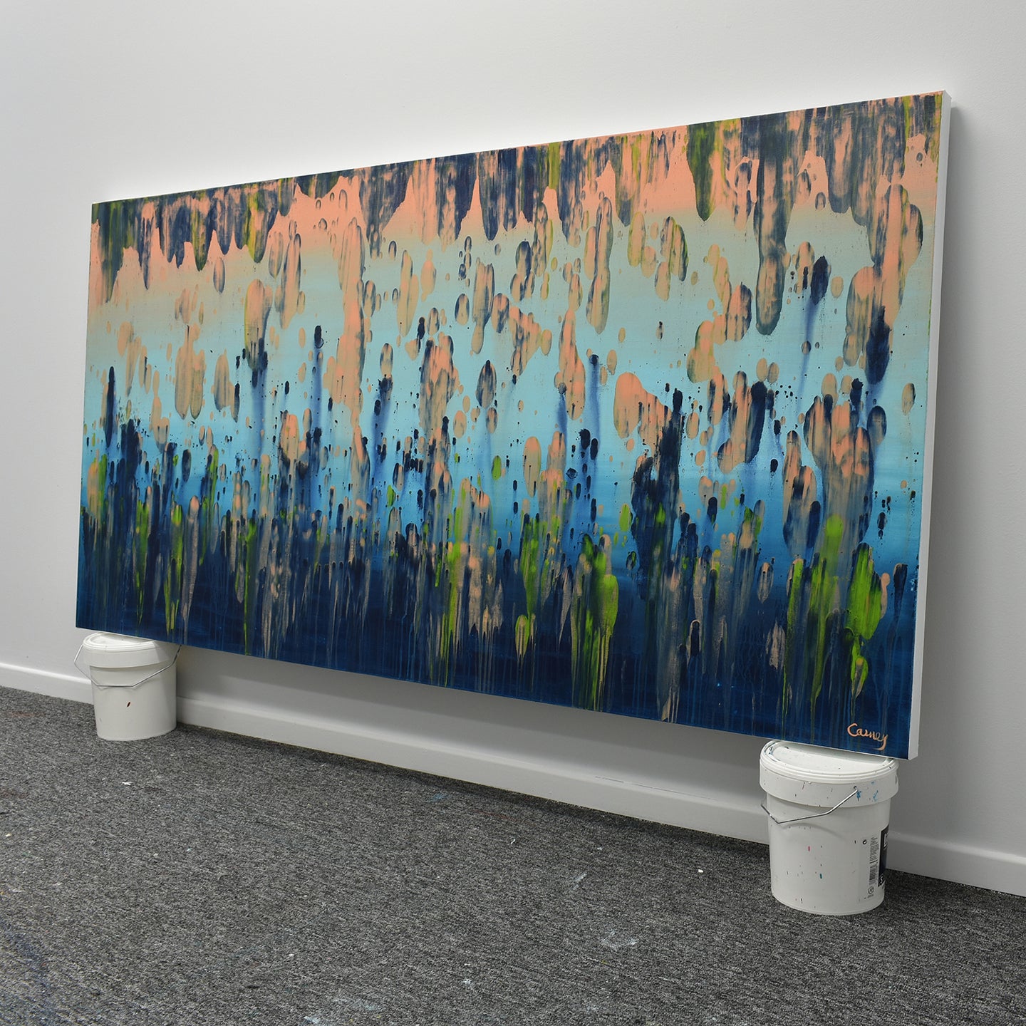 acrylic landscapes painting  and large abstract canvas wall art by contemporary artists Canada - Lisa Carney 