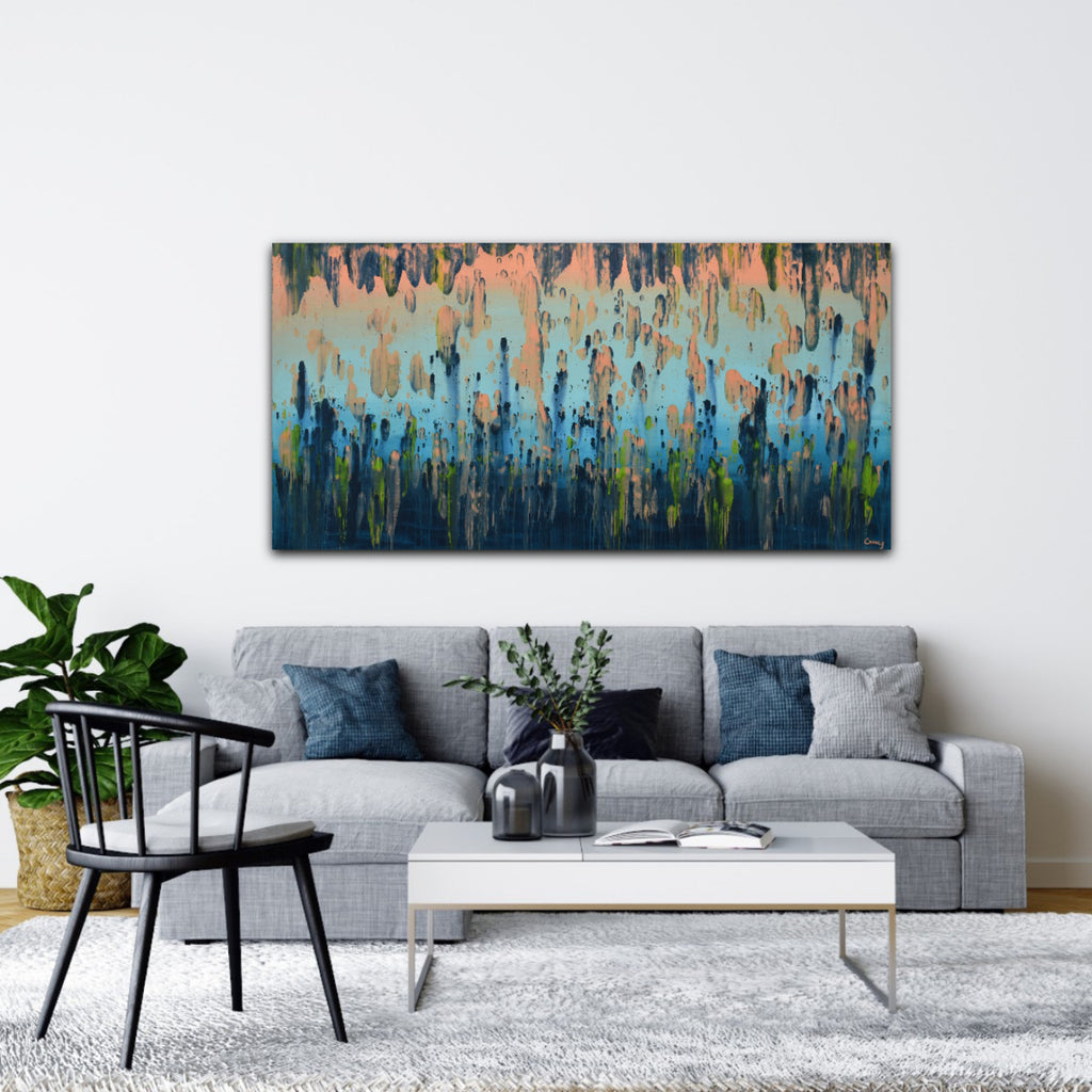 Canadian fine art abstract acrylic paintings  and large landscape canvas art by contemporary artists Canada - Lisa Carney 