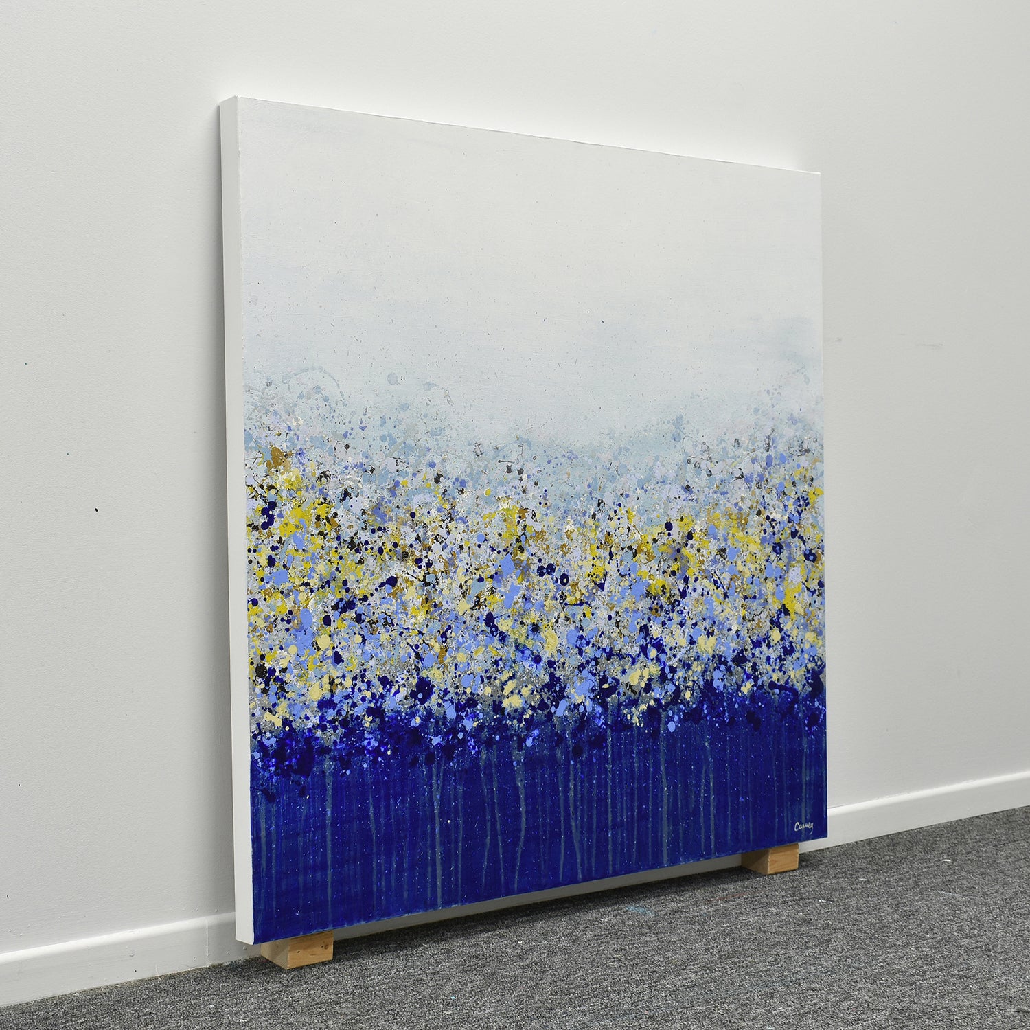 Colorful horizon paintings and wall contemporary landscape painting by modern abstract artists Canada - Lisa Carney 