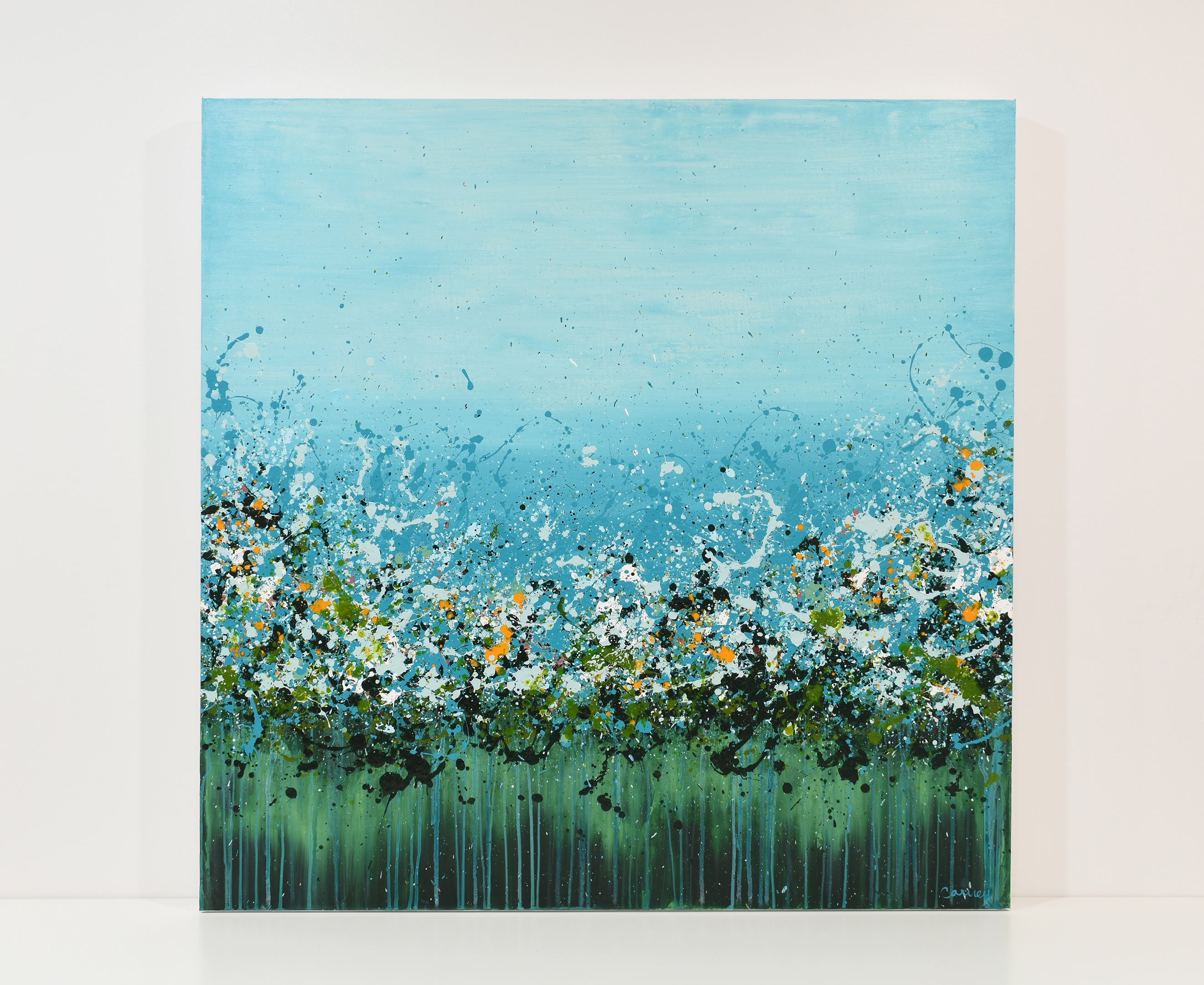 Blue Sky 写真作品 アート インテリア April Sky Abstract Landscape Painting 36 x 36 | GeoFlora Series by