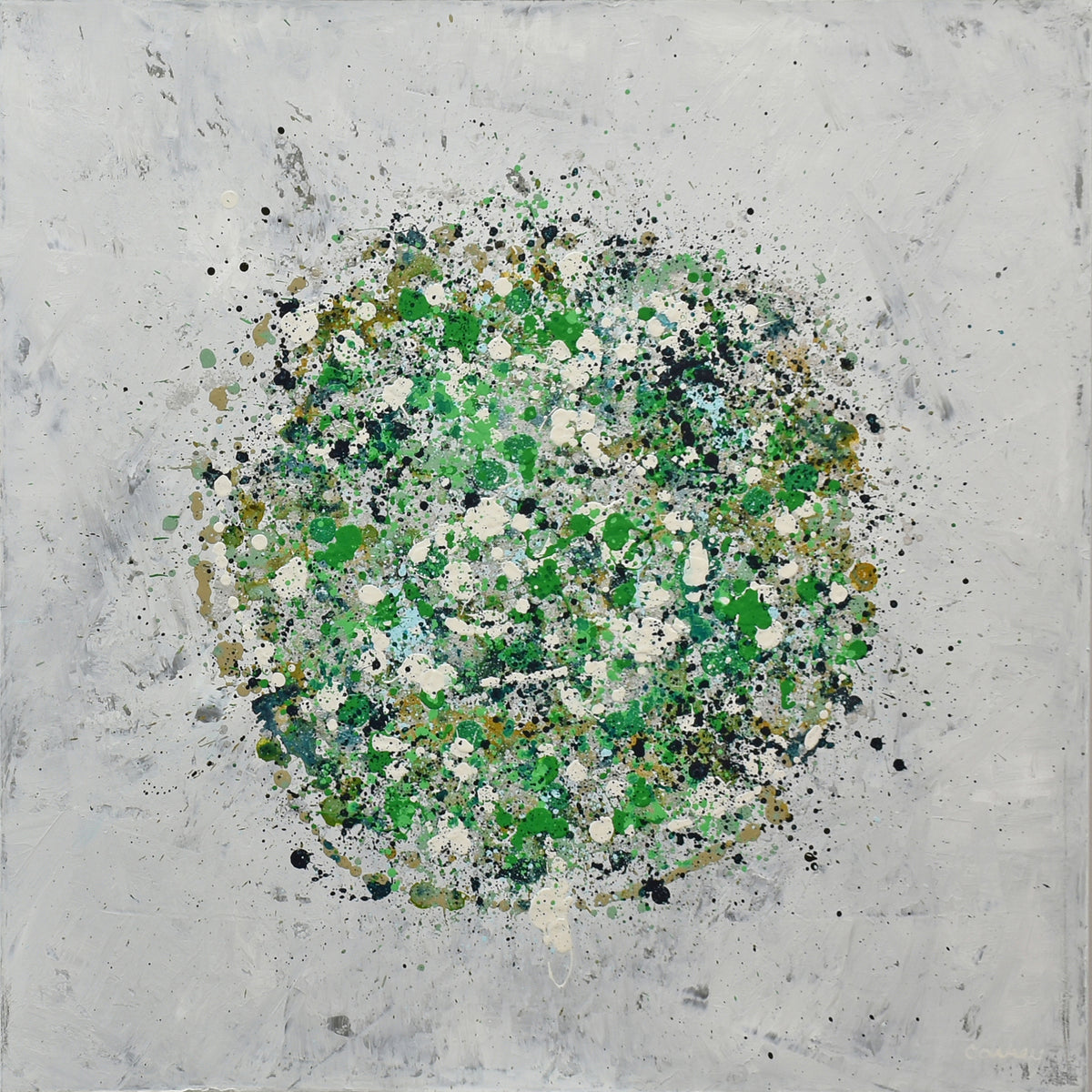 Petal Burst 6 original abstract painting - Lisa Carney