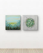 Petal Burst 6 + Potpourri 12 paired artwork view - Lisa Carney