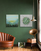 Petal Burst 6 + Potpourri 12 paired artwork view - Lisa Carney