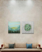 Petal Burst 6 + Potpourri 12 paired artwork view - Lisa Carney