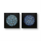 Petal Burst 50 + Petal Burst 52 diptych, horizontal arrangement - Lisa Carney