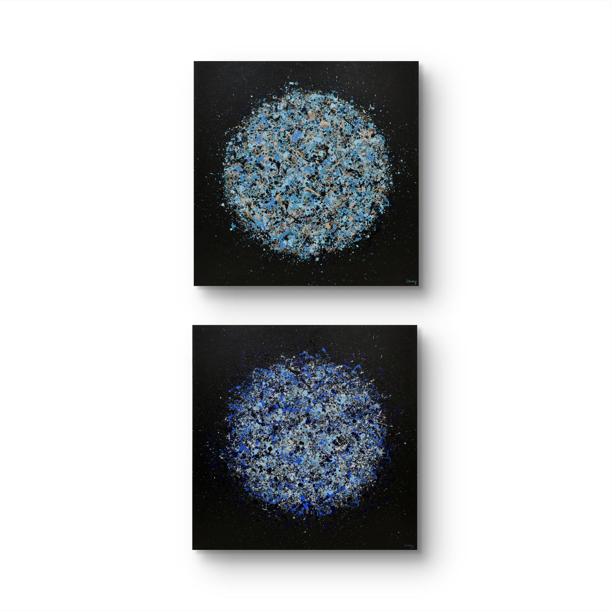 Petal Burst 50 + Petal Burst 52 diptych, alternate arrangement - Lisa Carney