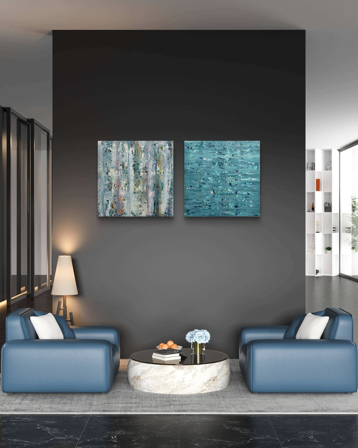Wipeout + Snowlight paired artwork view - Lisa Carney