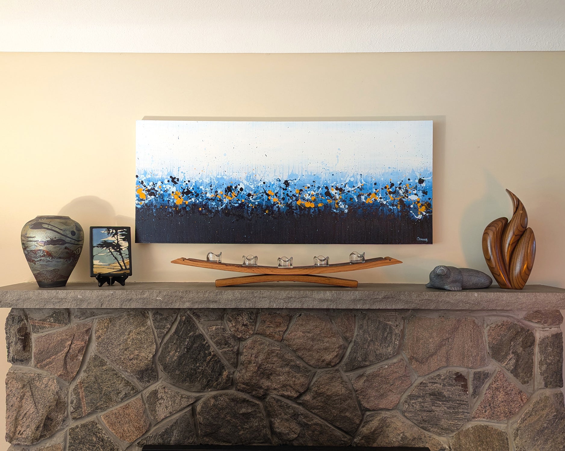 acrylic landscapes painting  and large abstract canvas wall art by contemporary artists Canada - Lisa Carney 